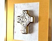 Framed Milagritos Cross 8.5"x 10.5"
