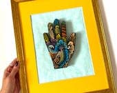 Framed Wood Manita Vintage 12.25"x 15.25"