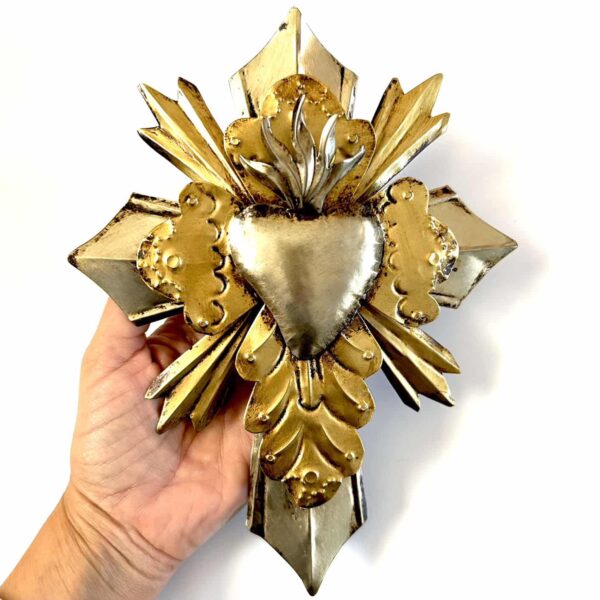 9” Large rayos metal cross (9 different color options) - Image 2