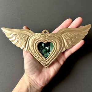 8"(long) Medium Frida sonada oro tin nicho heart