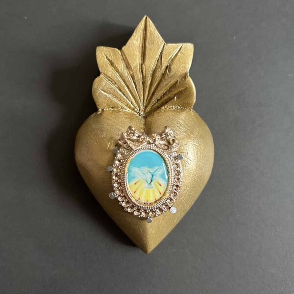 4.5” Small Santisima Trinidad  wooden heart (2 different options) - Image 2