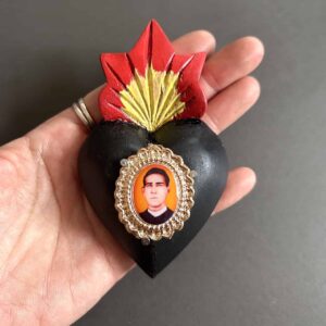 4.5” Small Santo Toribio wooden heart