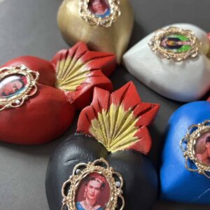 4.5” Small Frida wooden heart (6 different options)